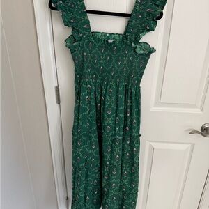 Hill House Green Floral Maxi Dress